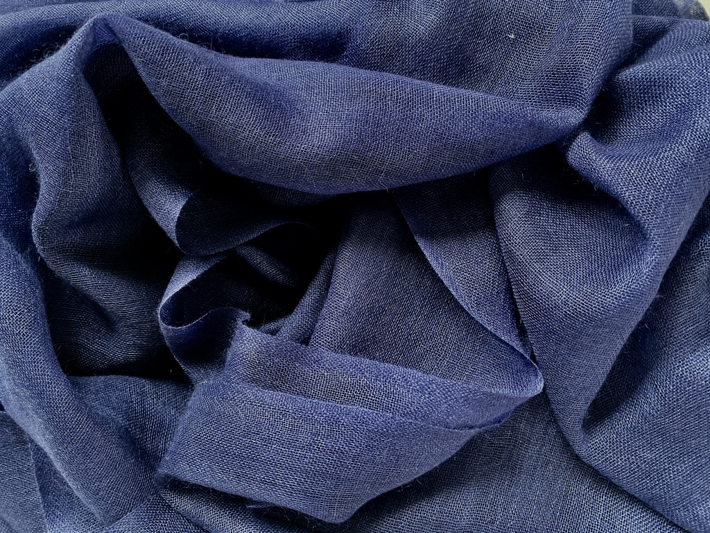 Lightweight cashmere sjaal nachtblauw